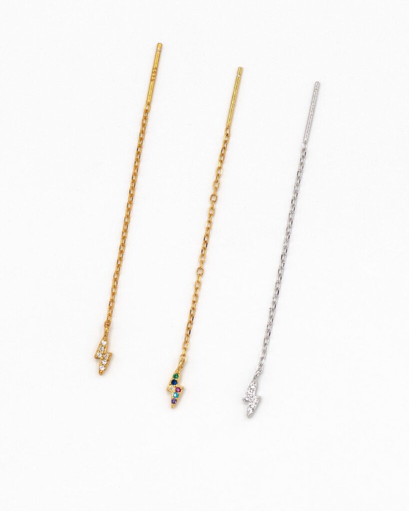 Pendiente de cadena rayo