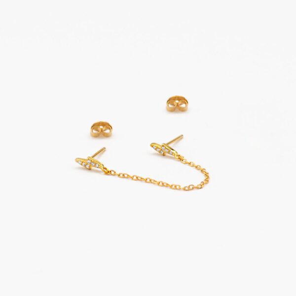 Pendiente de cadena rayo doble