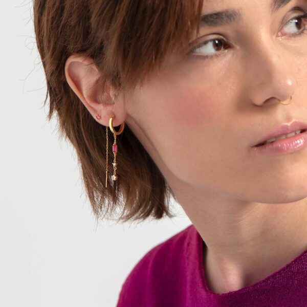 Pendiente de cadena diamante