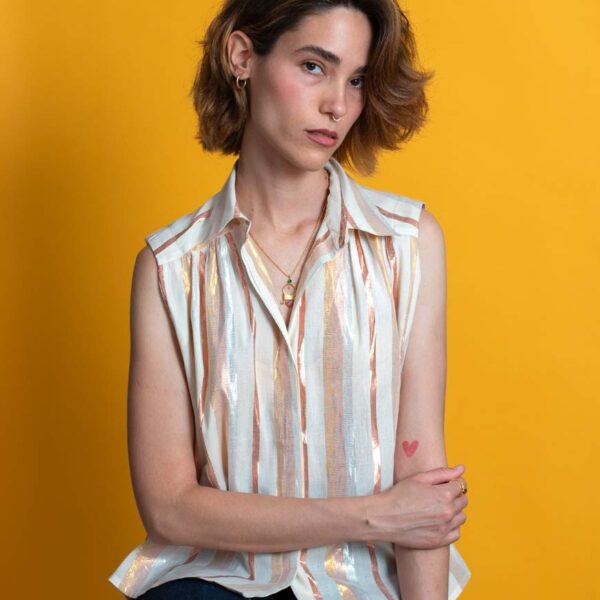 Camisa sin mangas elegancia