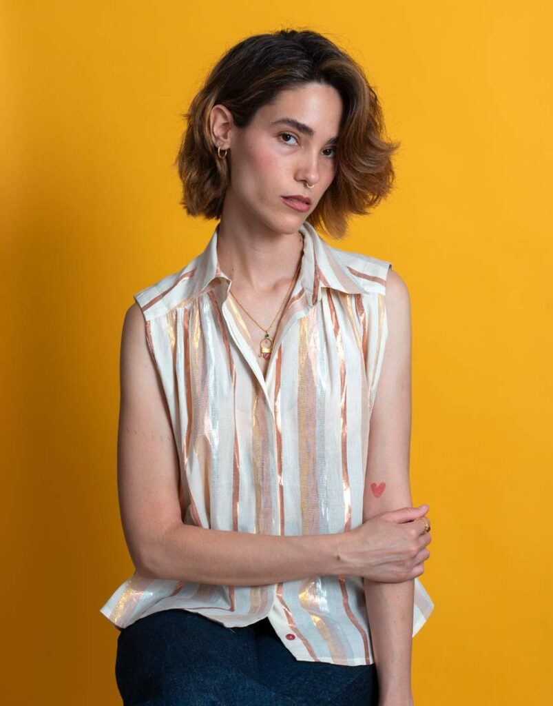 Camisa sin mangas elegancia