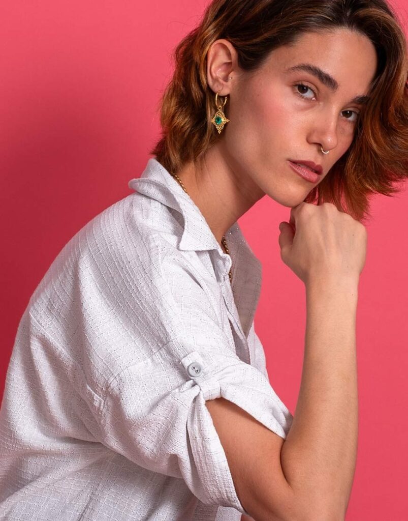 Camisa manga corta blanca Telma manga