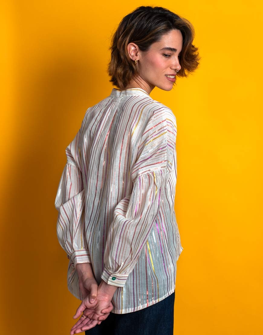 Camisa rayas multicolor Brilla espalda