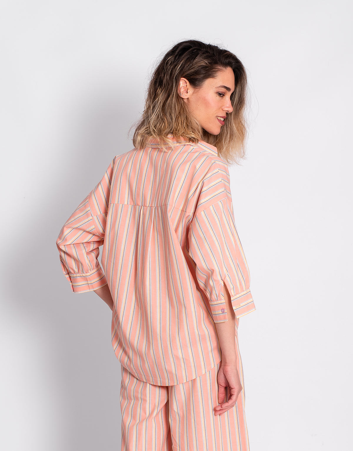 Camisa Rayas Salmón - Imagen 4