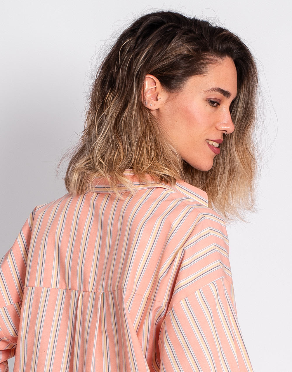 Camisa Rayas Salmón - Imagen 5