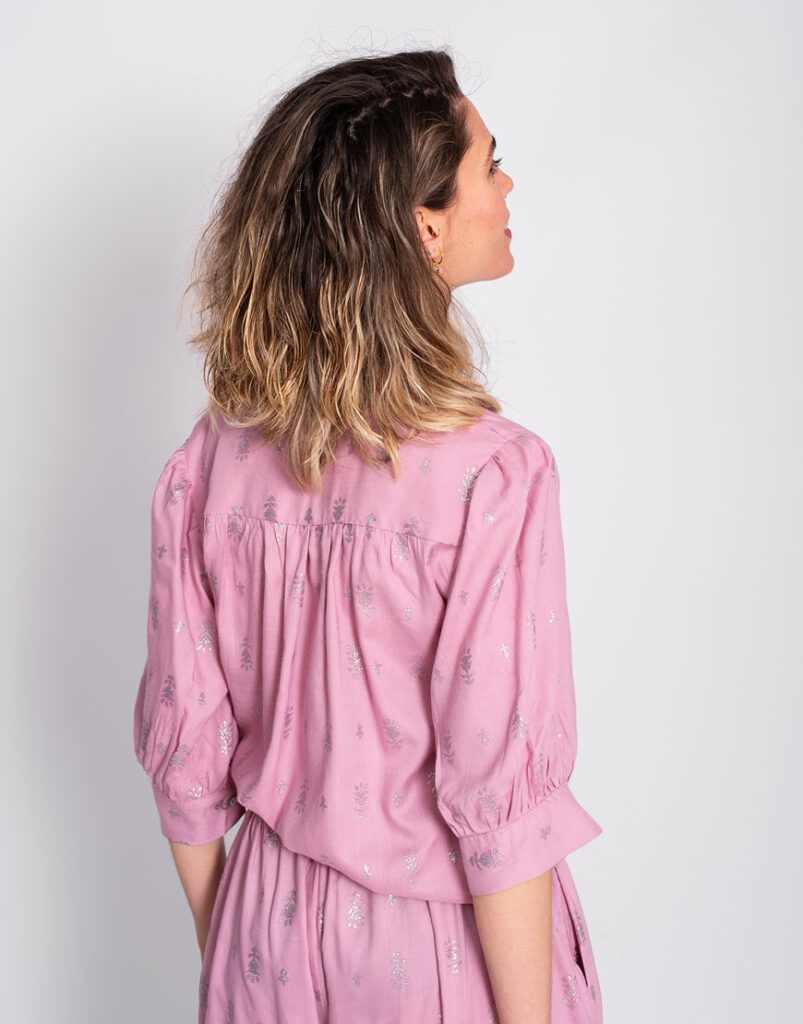 Blusa malva espalda