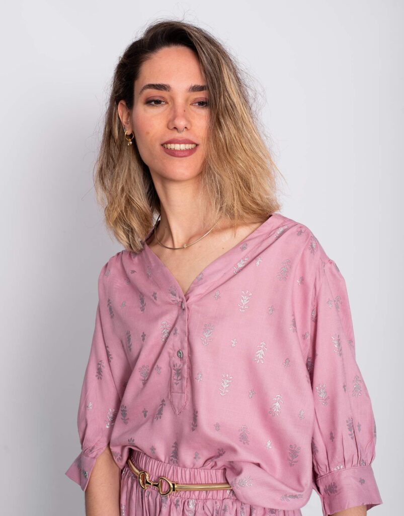 Blusa malva frontal