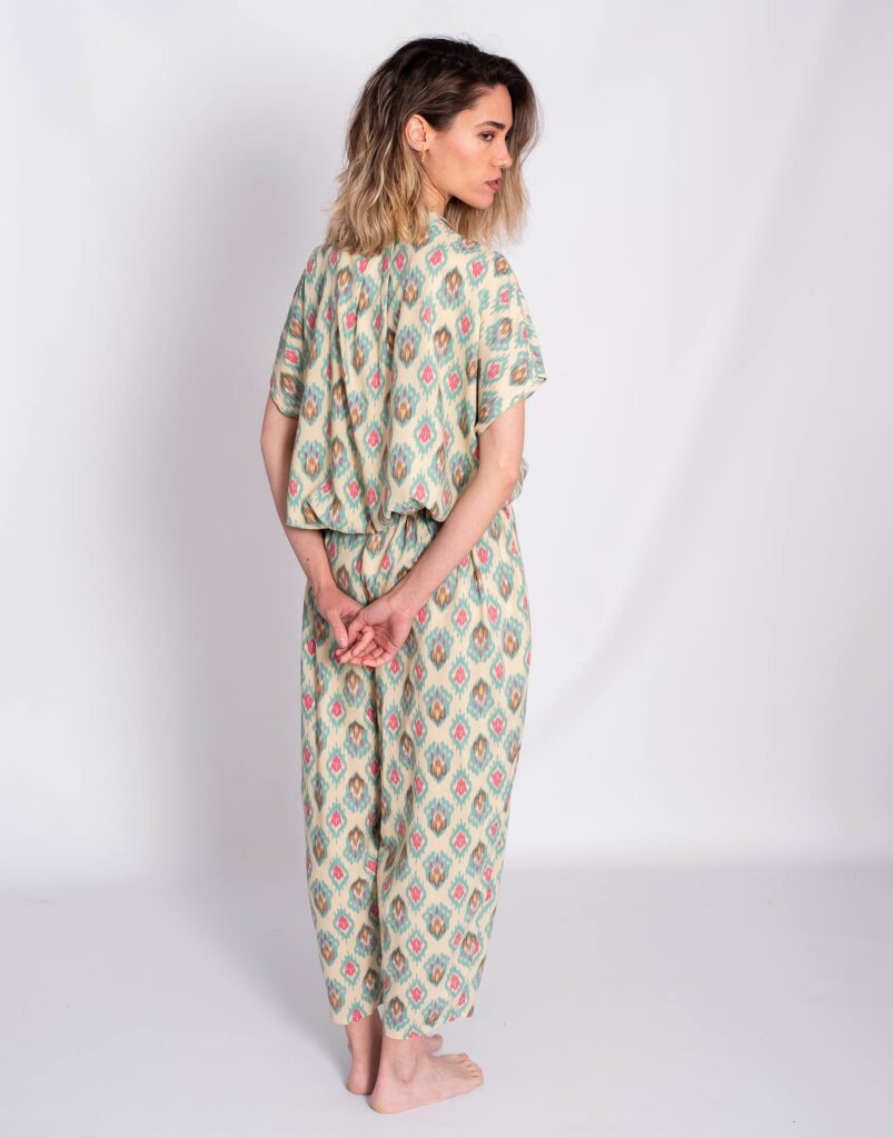 Pantalón Fluido Estampado para Mujer detalle