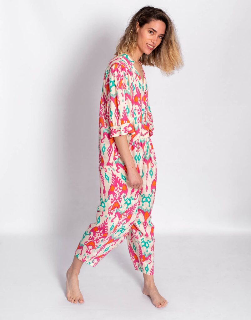 Pantalón Fluido Estampado lateral