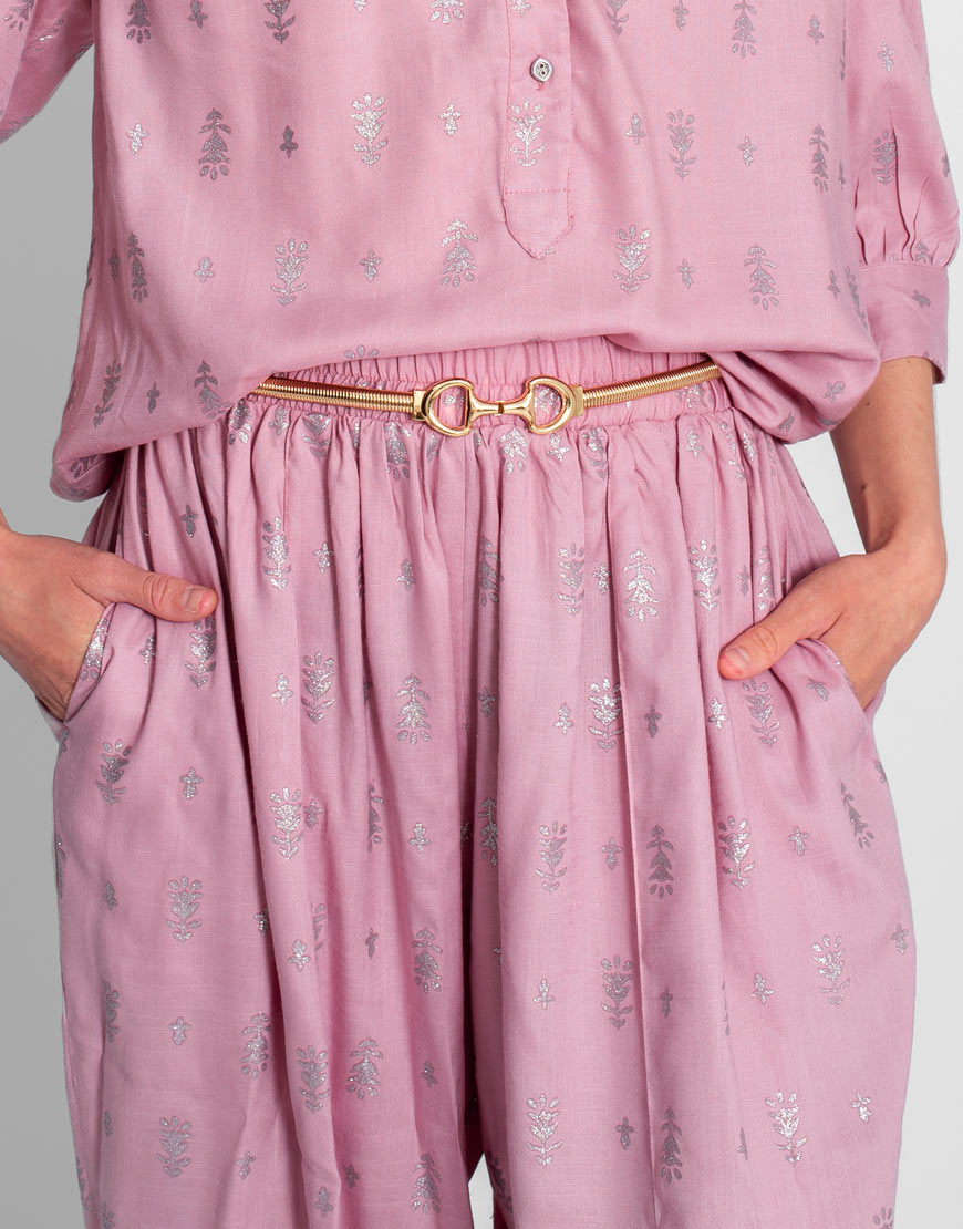 Pantalón Malva Estampado Plata - Imagen 6