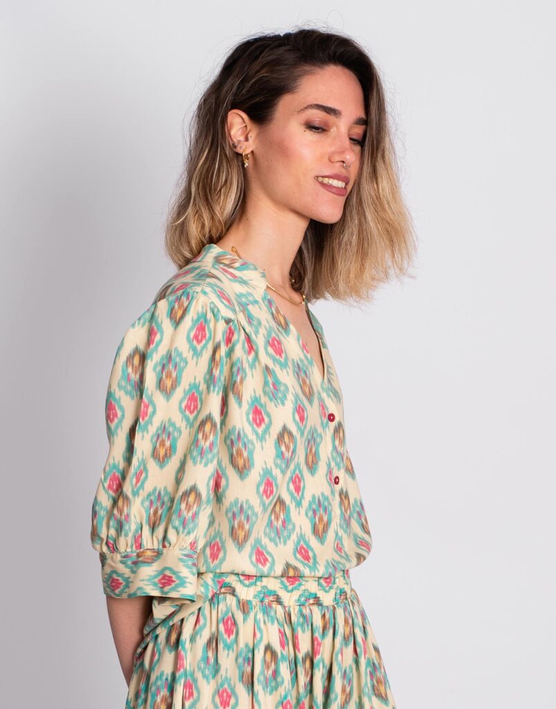 Blusa Estampada Étnica lado