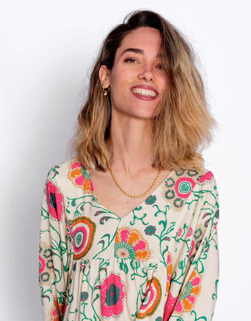 Vestido Fluido Estampado Flora escote