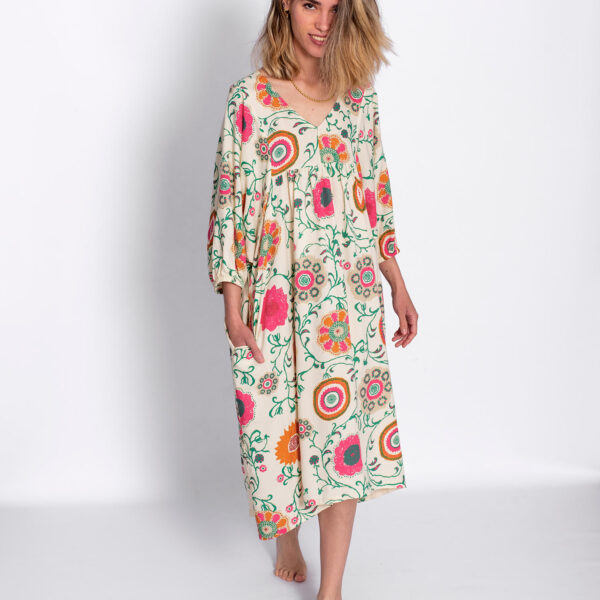 Vestido Fluido Estampado Floral