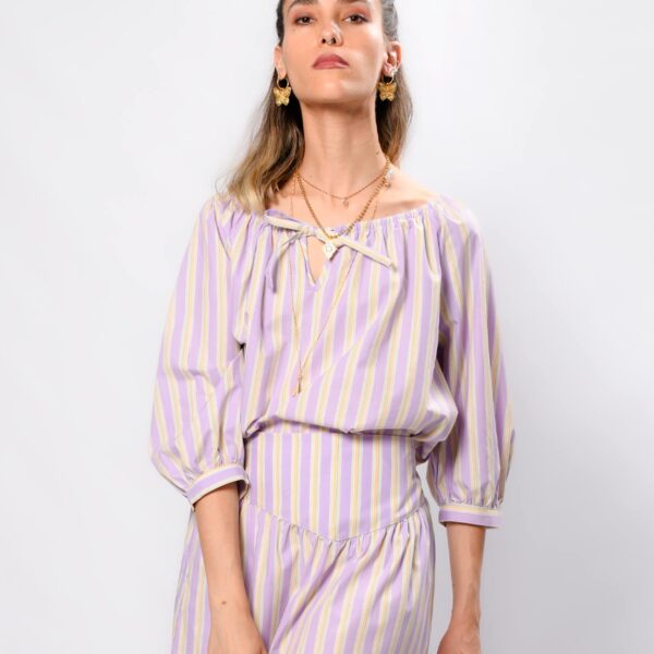 Blusa de Rayas Lila